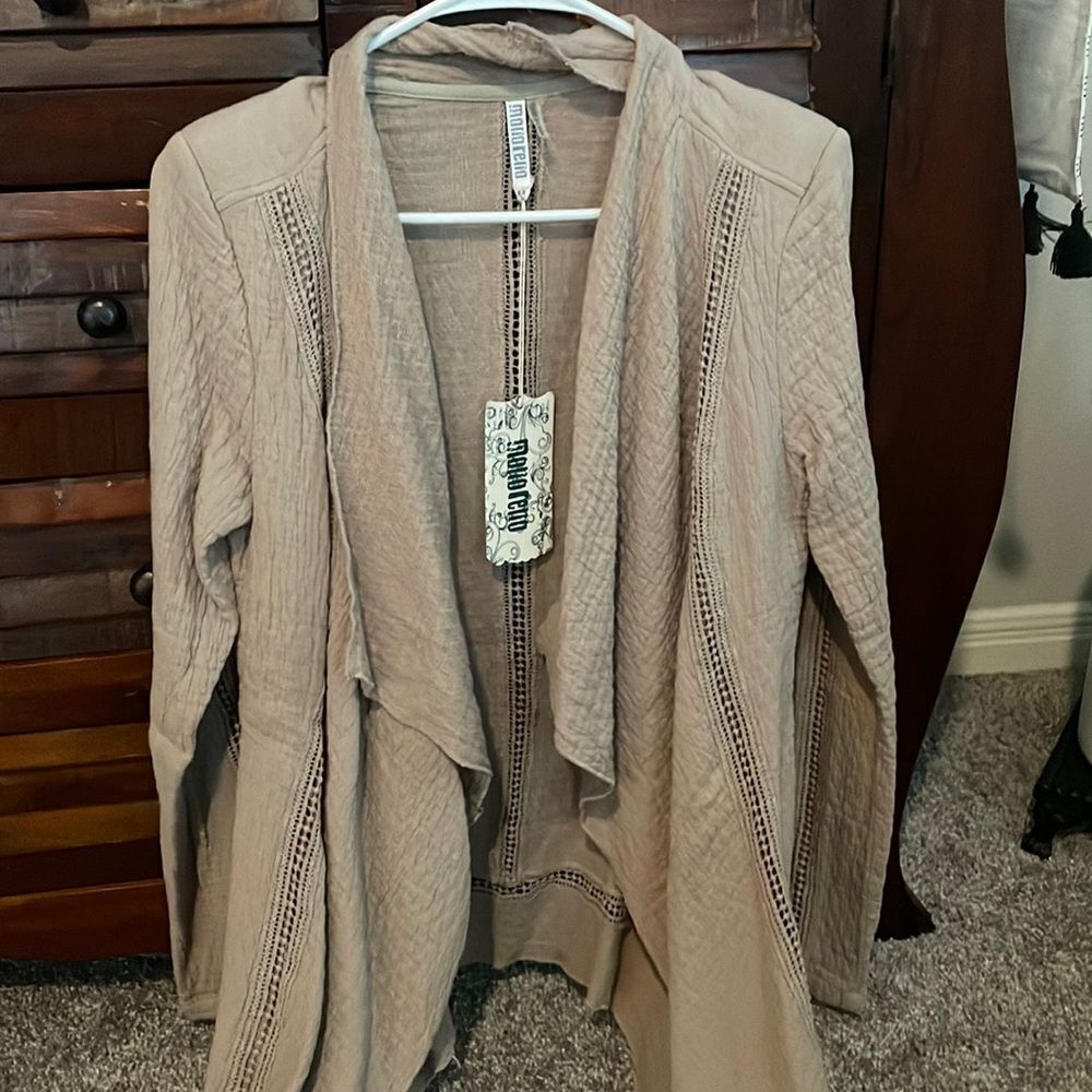 NWT Mono Reno Drape Cardigan